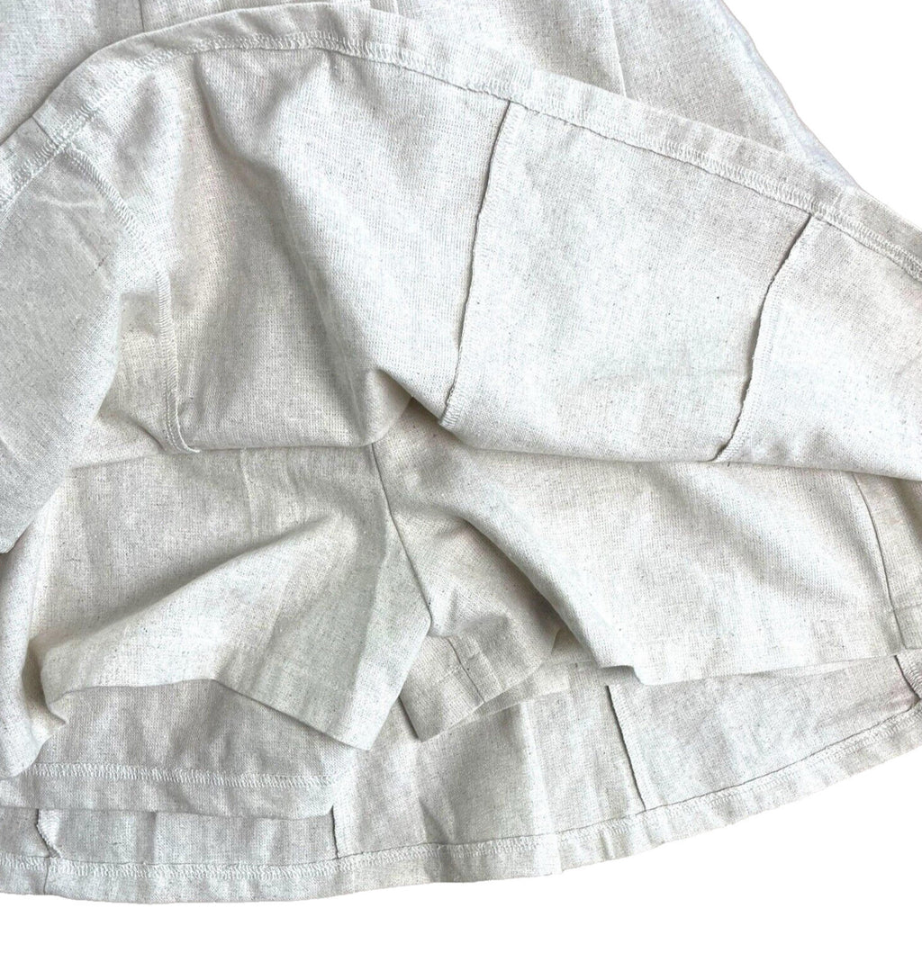 Linen Playsuit Skort Skirt Shorts Big Bow Detail Women's UK Size 8