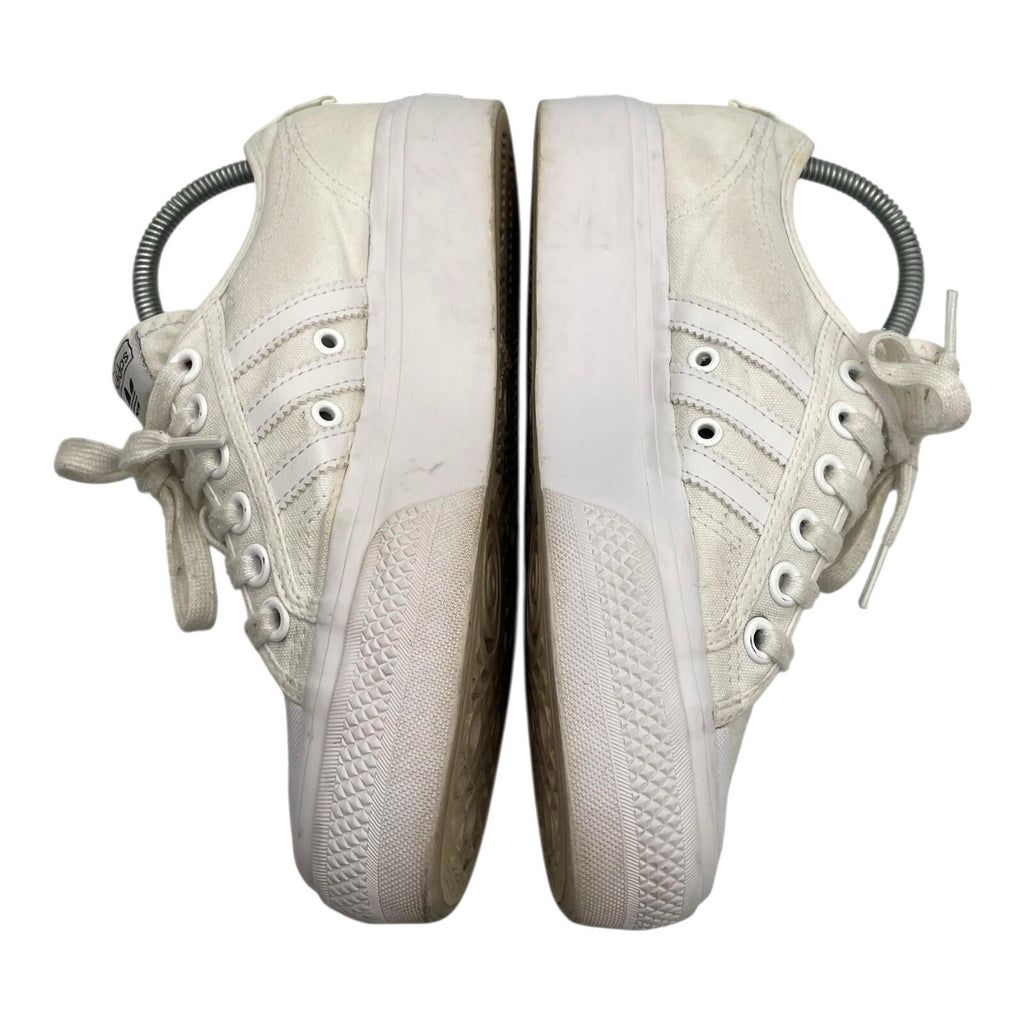 adidas White Adidas Buzz Platform Trainers Women's UK Size 4.5 Lace Up White