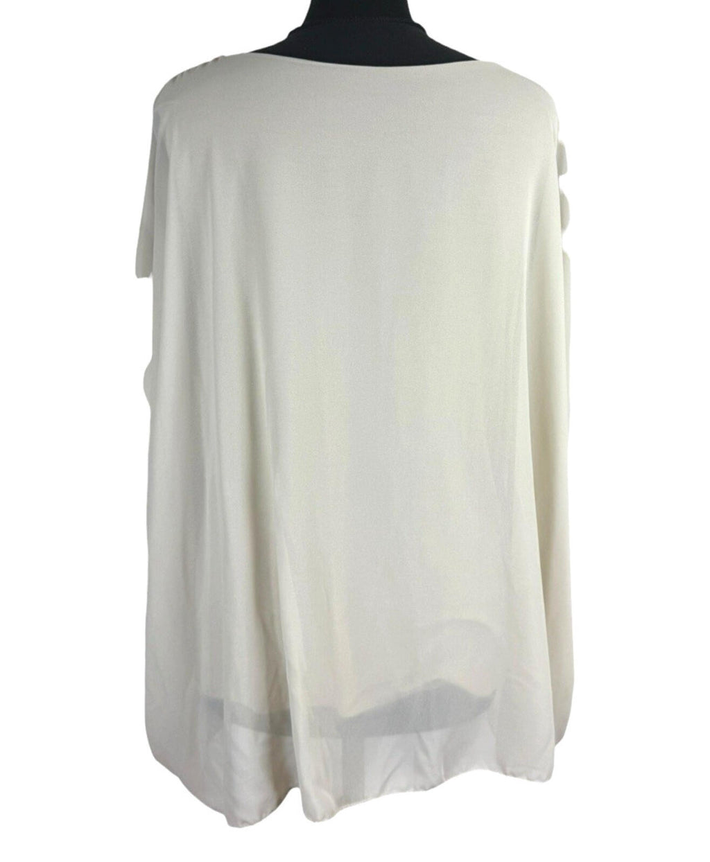 Floral Smock Blouse Top Women's UK Size L Chiffon Relaxed Fit Lined Floral Beige
