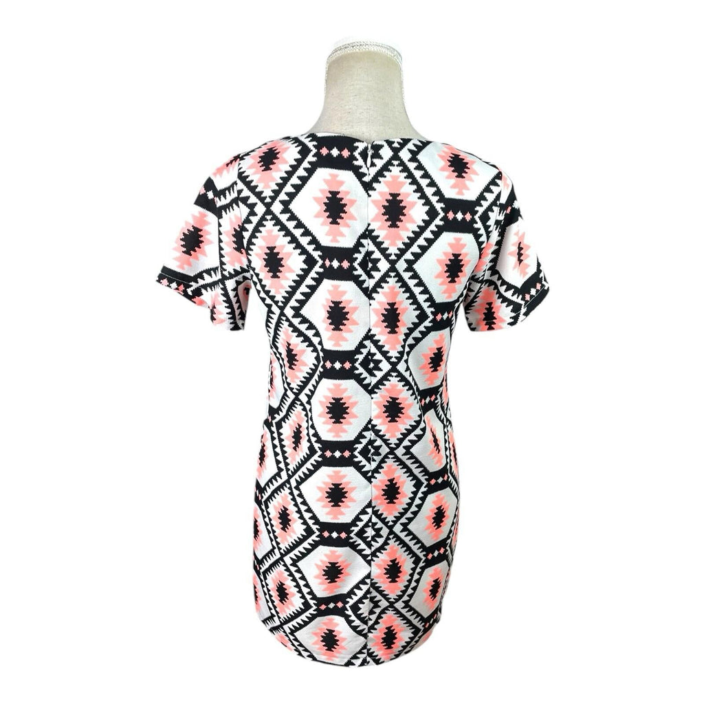 Cameo Rose Mini Dress Geometric Retro Print Women's UK Size 10