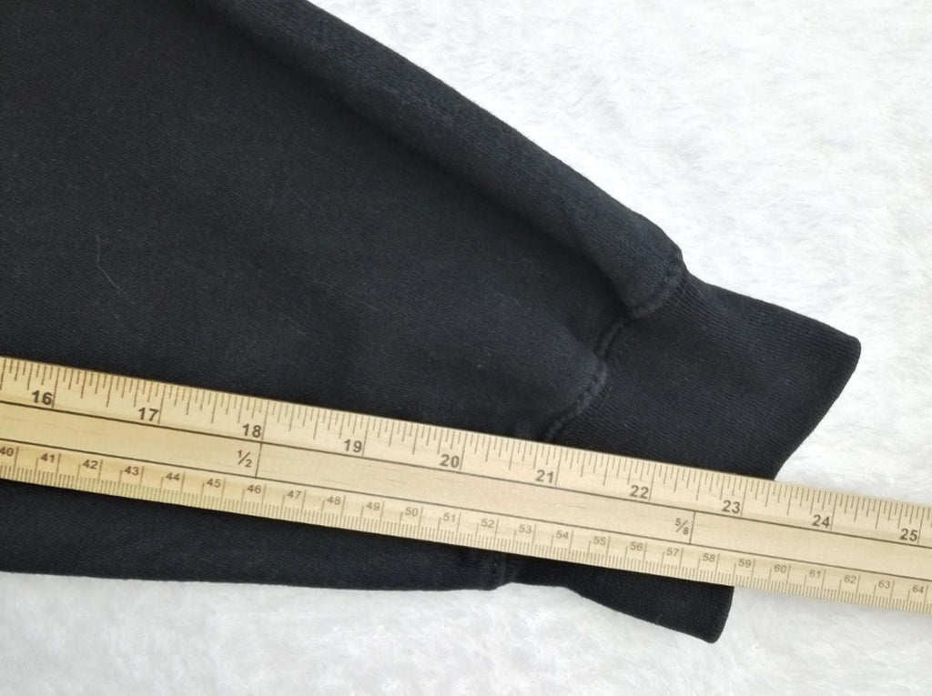 SAAD Collection Black New York Hoodie Men's Size XL Black Jersey Hooded Pockets Zip Front