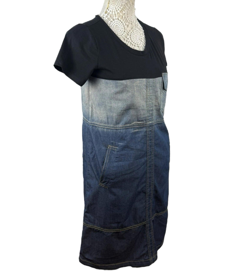 Denim T-shirt Dress Pockets Knee Length Women’s UK Size M (10)