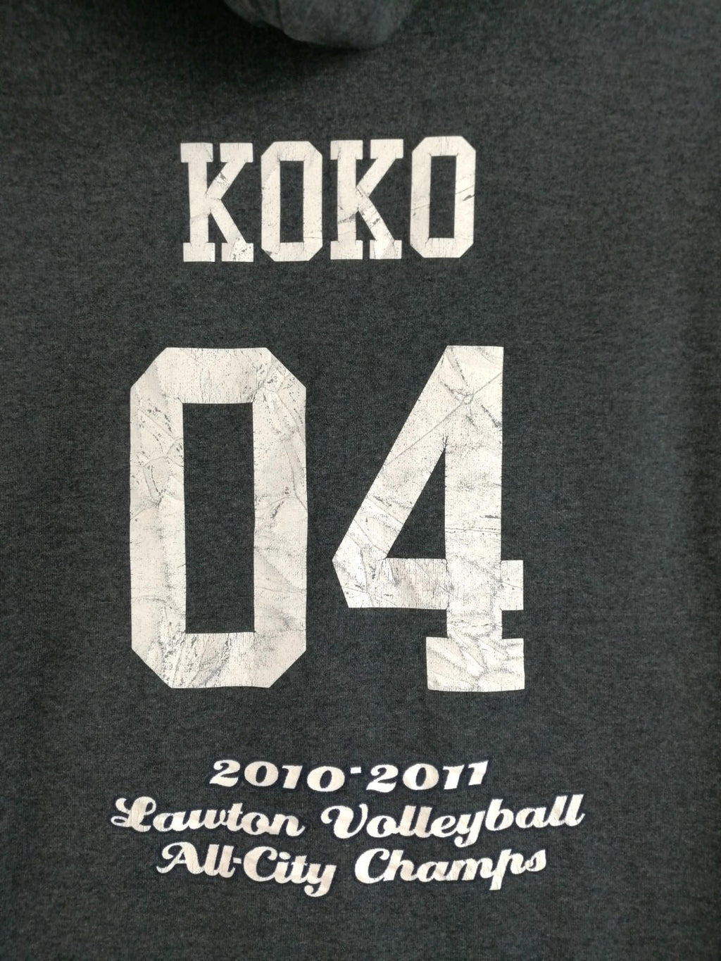 Lawton Volleyball Hoodie Men's Size M Slate Grey Jersey Hooded Pockets Sports
