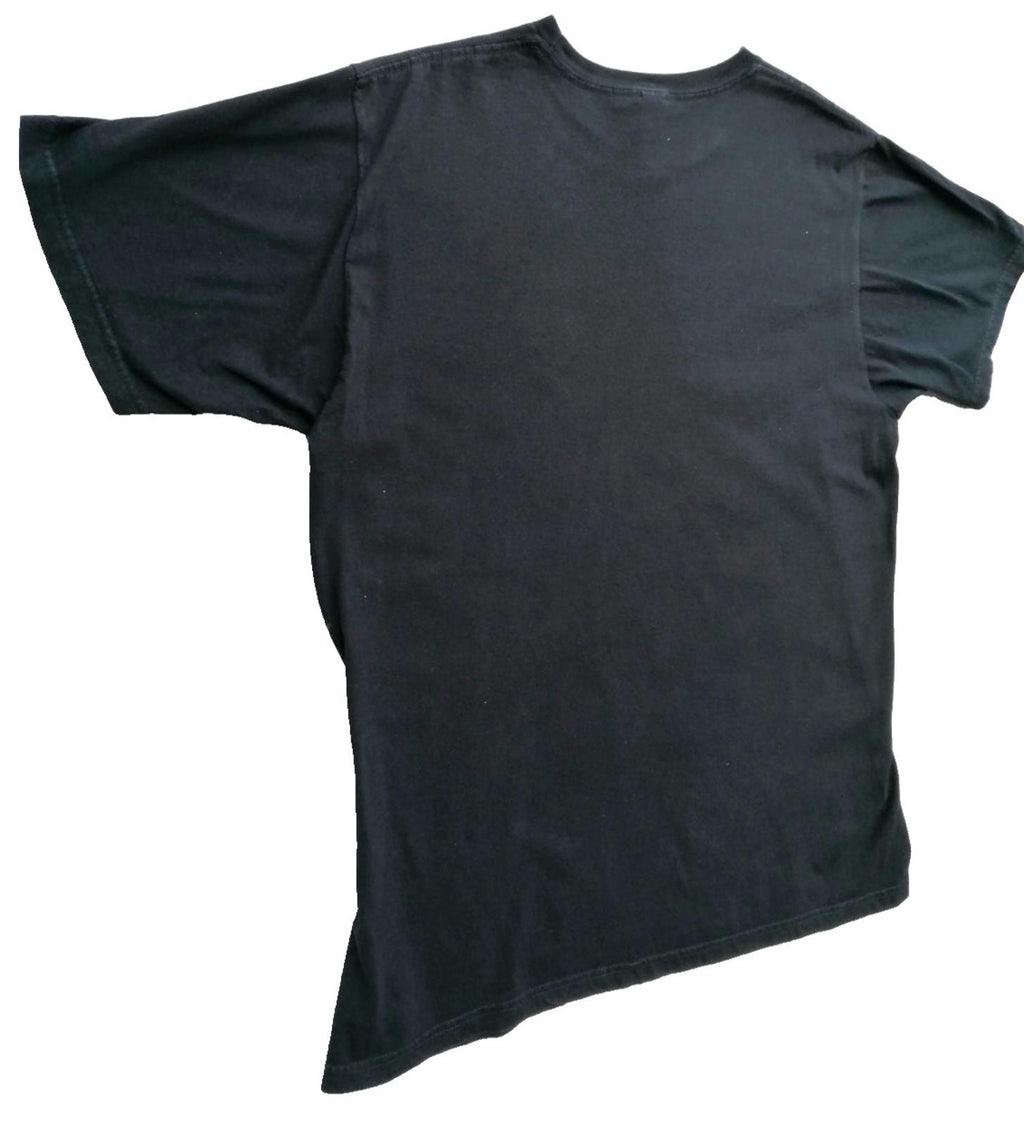 shirt.woot! Black Super Mario Graphic Print T-Shirt Men's UK Size L Black Crew Neck 100% Cotton