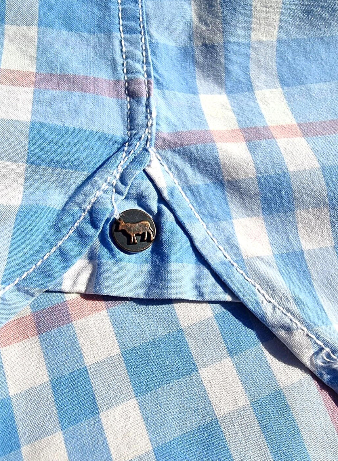 Kingsley Heath Muscle Shirt Men's UK Size M Check Soft Touch Luxury Long Sleeve