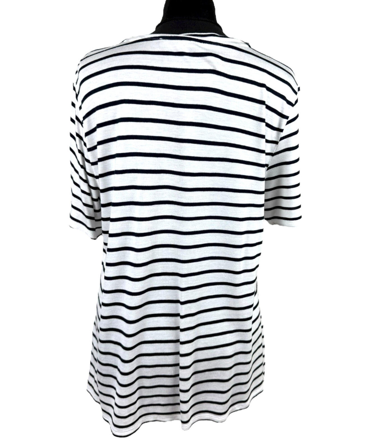 Marks & Spencer White Stripe T-Shirt Top Nautical Women's UK Size 16