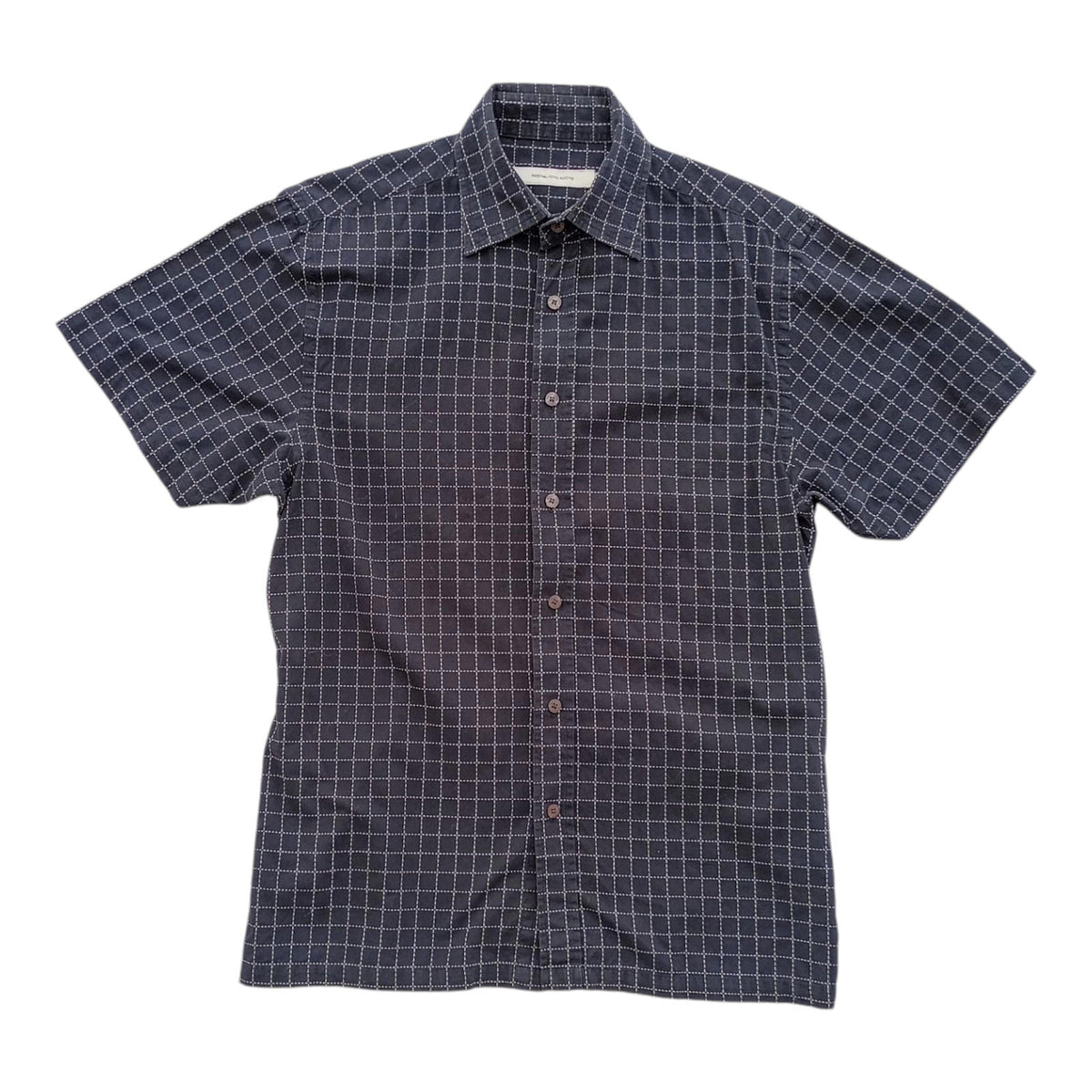 Rocha John Rocha Black Geometric Design Short Sleeve Shirt UK Size Men's L