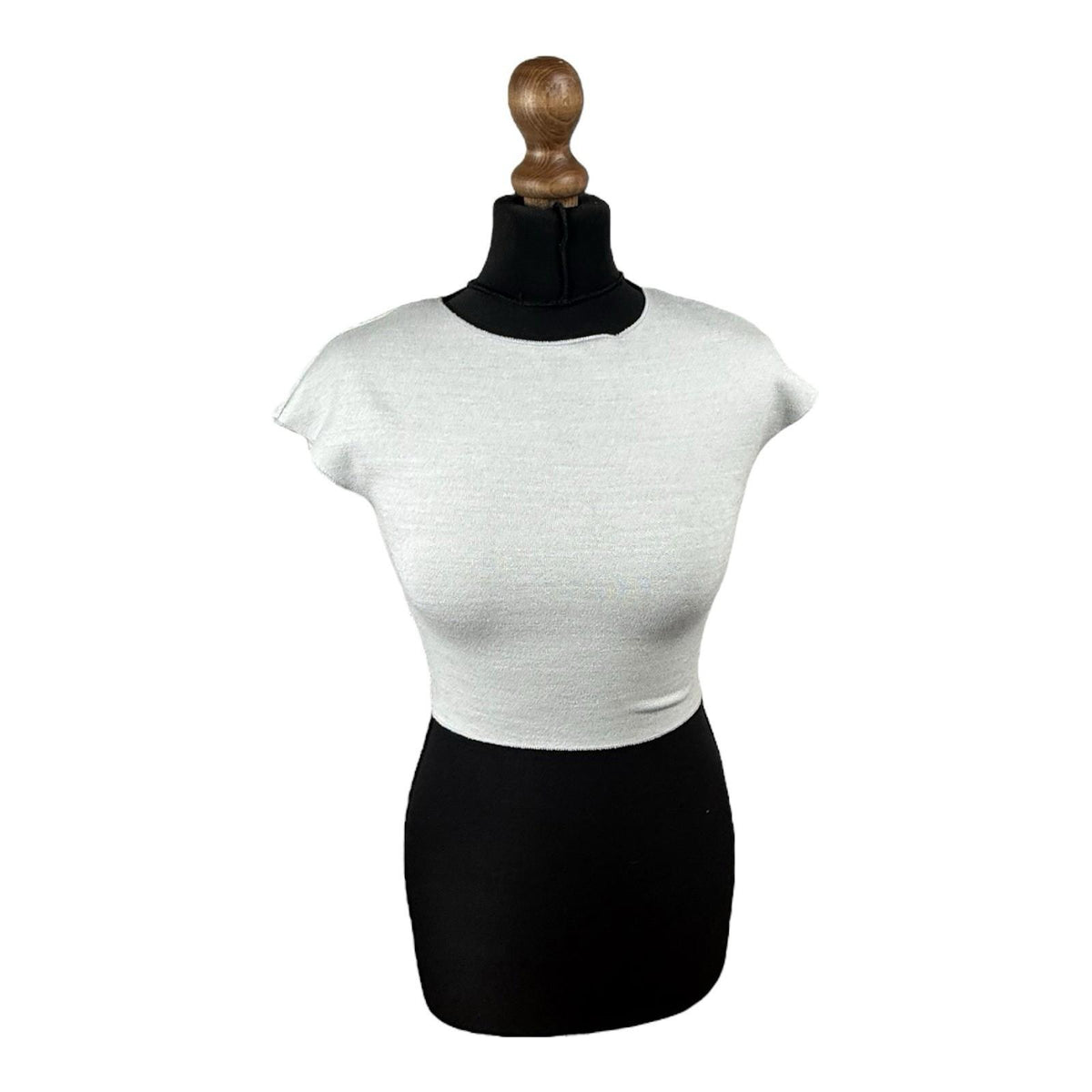 ZARA White Zara Off White Crop Top. Baby Tee Stretch Women's UK Size S