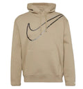 Nike Swoosh Hoodie Fleece Lined Jersey Beige Stone Women's UK Size S