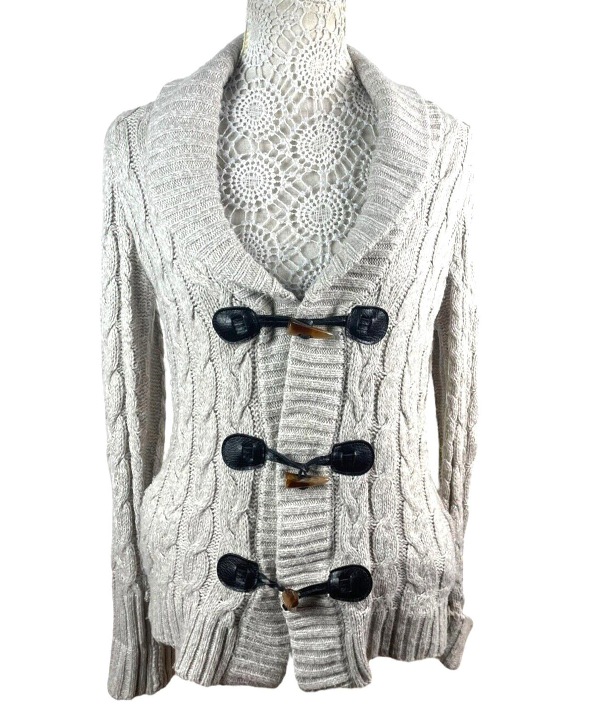 Atmosphere Cream Knit Cardigan Collared Women's UK Size 12