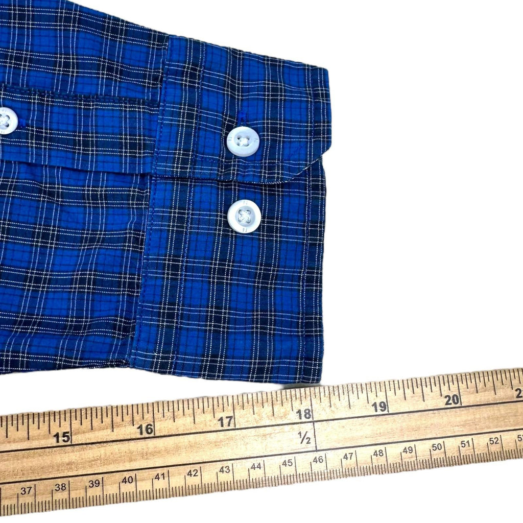 Nautica Shirt Men's UK Size XL Blue Striped Long Sleeve Pockets Button Collar
