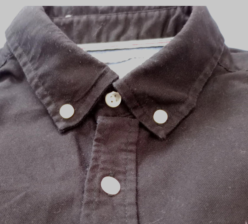 F&F Shirt Short Sleeve Black 100% Cotton Pocket Men's UK Size M Medium