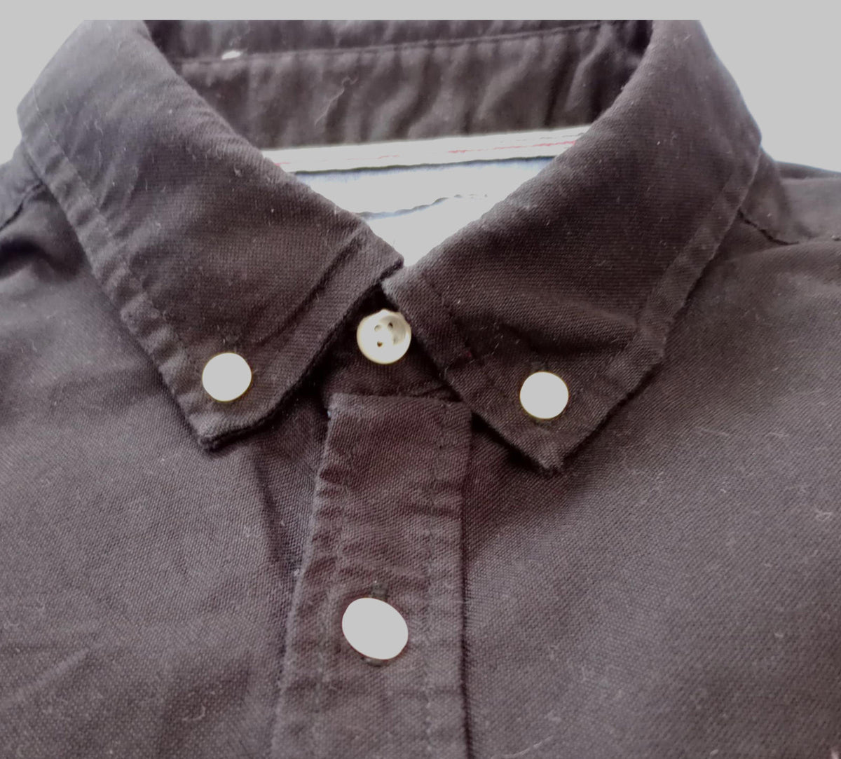 F&F Shirt Short Sleeve Black 100% Cotton Pocket Men's UK Size M Medium
