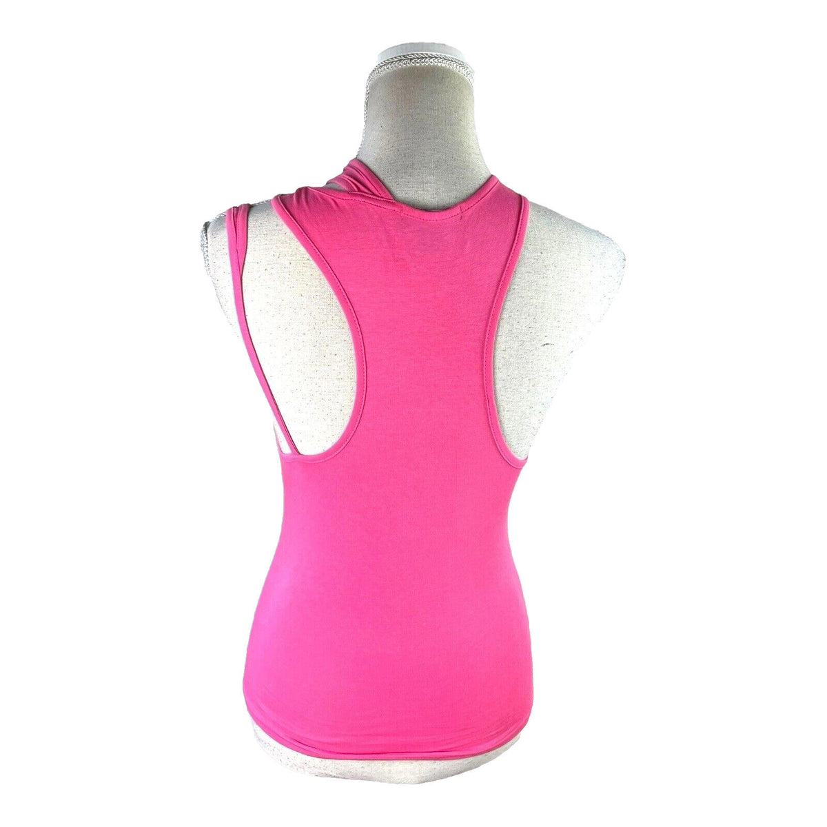 Pretty Little Thing Tank Top Pink Multi Strap Women's UK Size 8