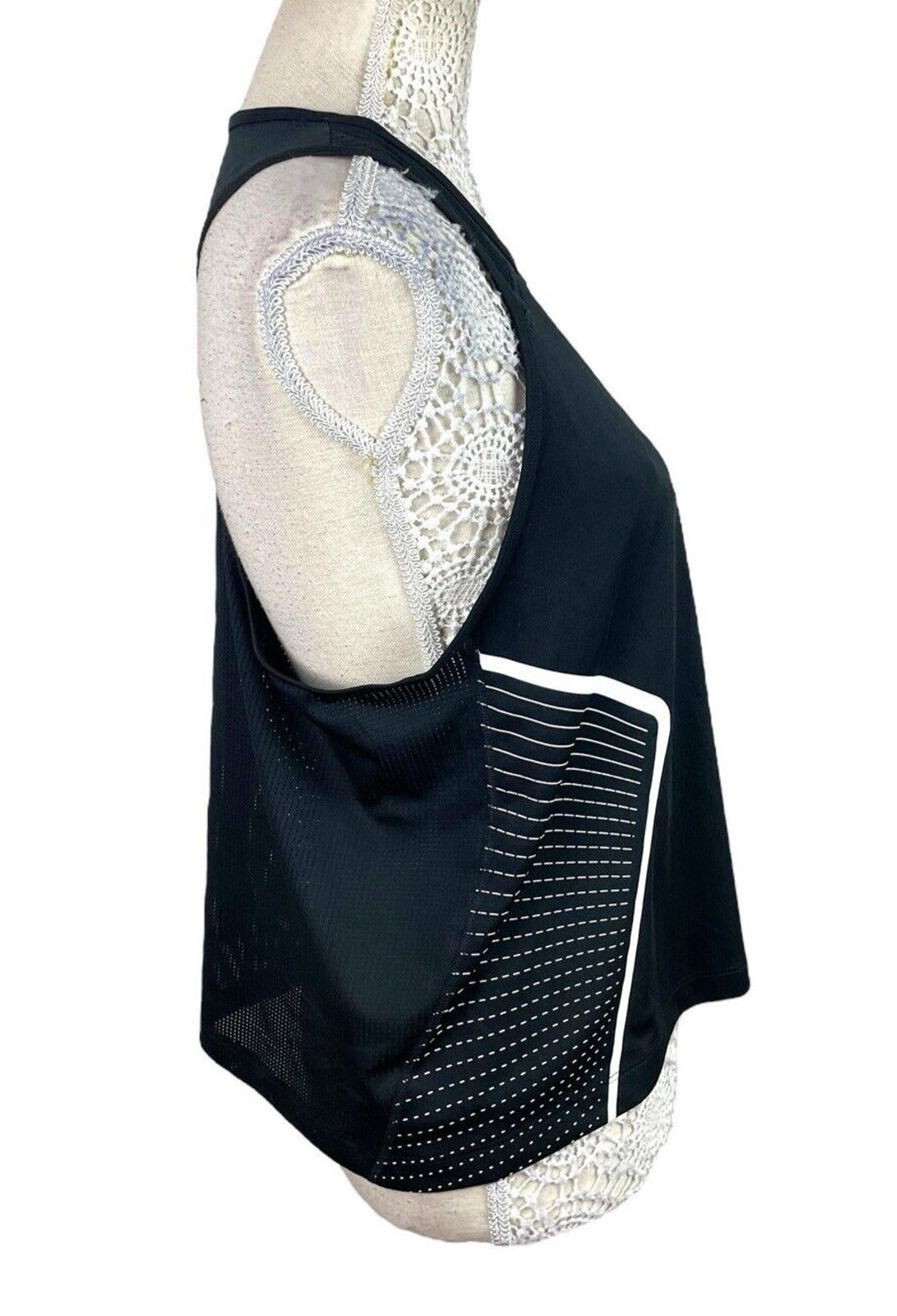 Vest Black Nike Dri Fit Black Activewear Gym Vest Women's UK Size L