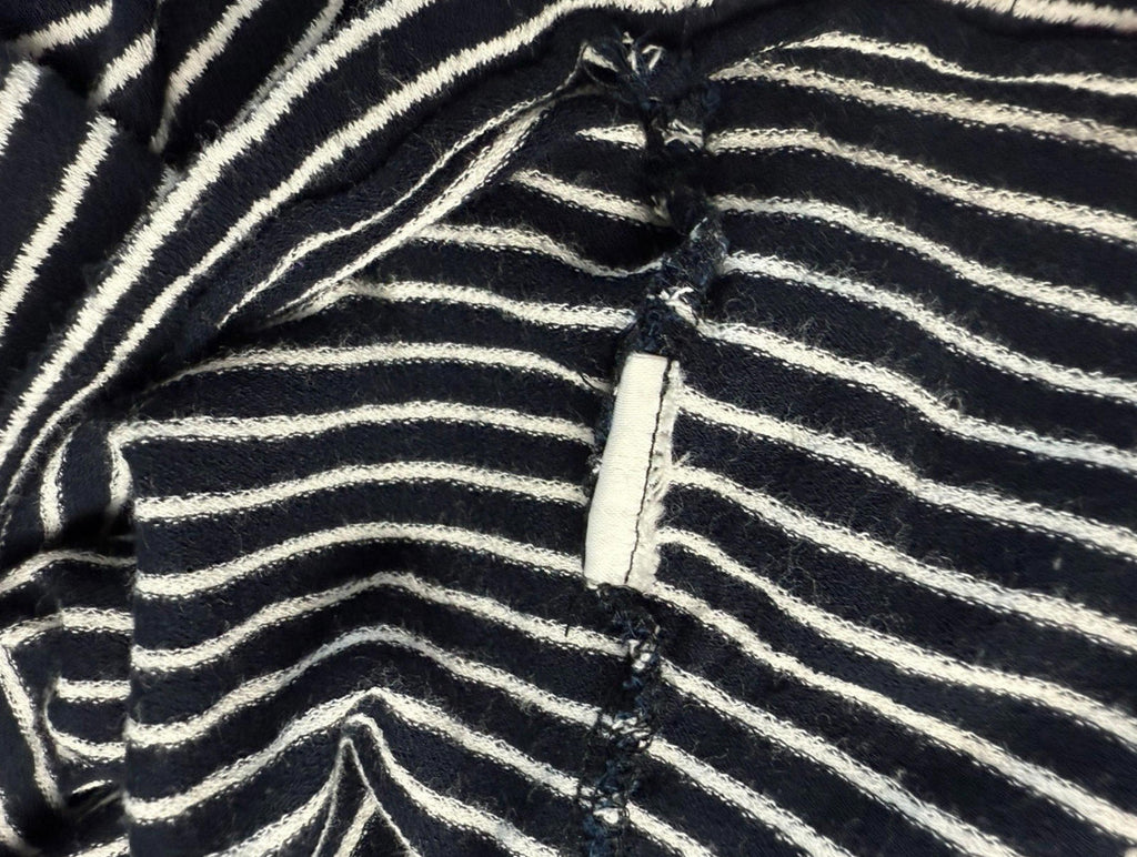 Alexon Black White Stripe T-Shirt Flannel Square Neck Women’s UK Size 16