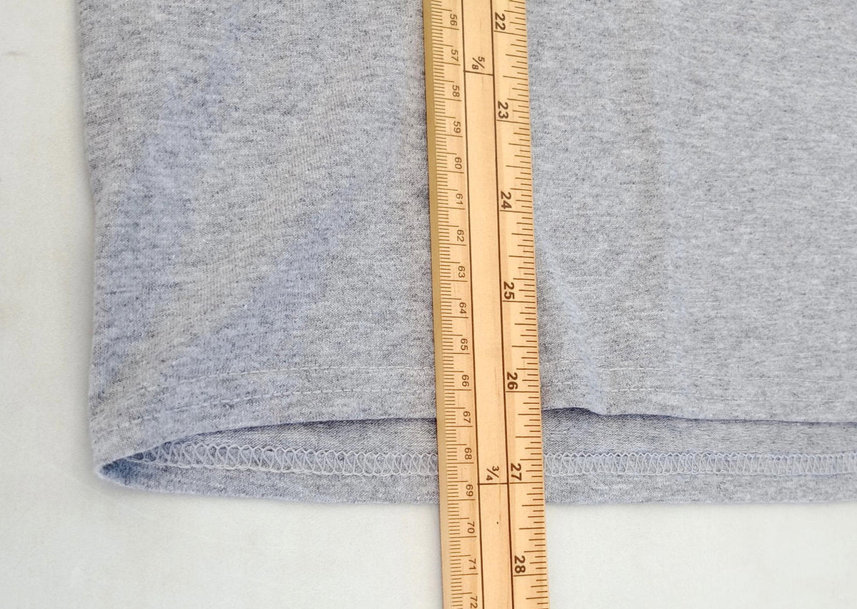 Gildan Gray Softball Camp Graphic Print T-Shirt Men's UK Size M Grey Crew Neck Cotton Mix