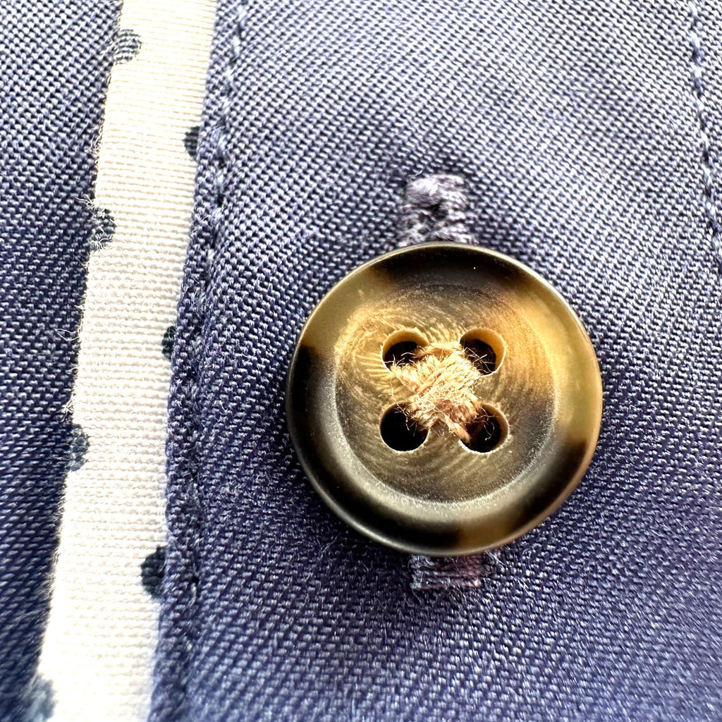 Marco Alexander Double Collar Button Down Shirt Men's UK Size M Contrasting Trim
