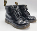 Dr Martens Toddler 1460 Black Patent Boots Side Zip Shoes Kids Size UK 7 EUR 24