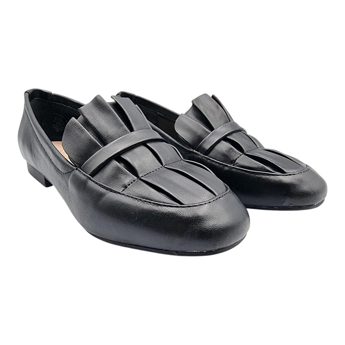 Miss KG Black Miss KG Black Slip On Flat Shoes Flats Pleated Nicky Design Women's UK Size UK 3