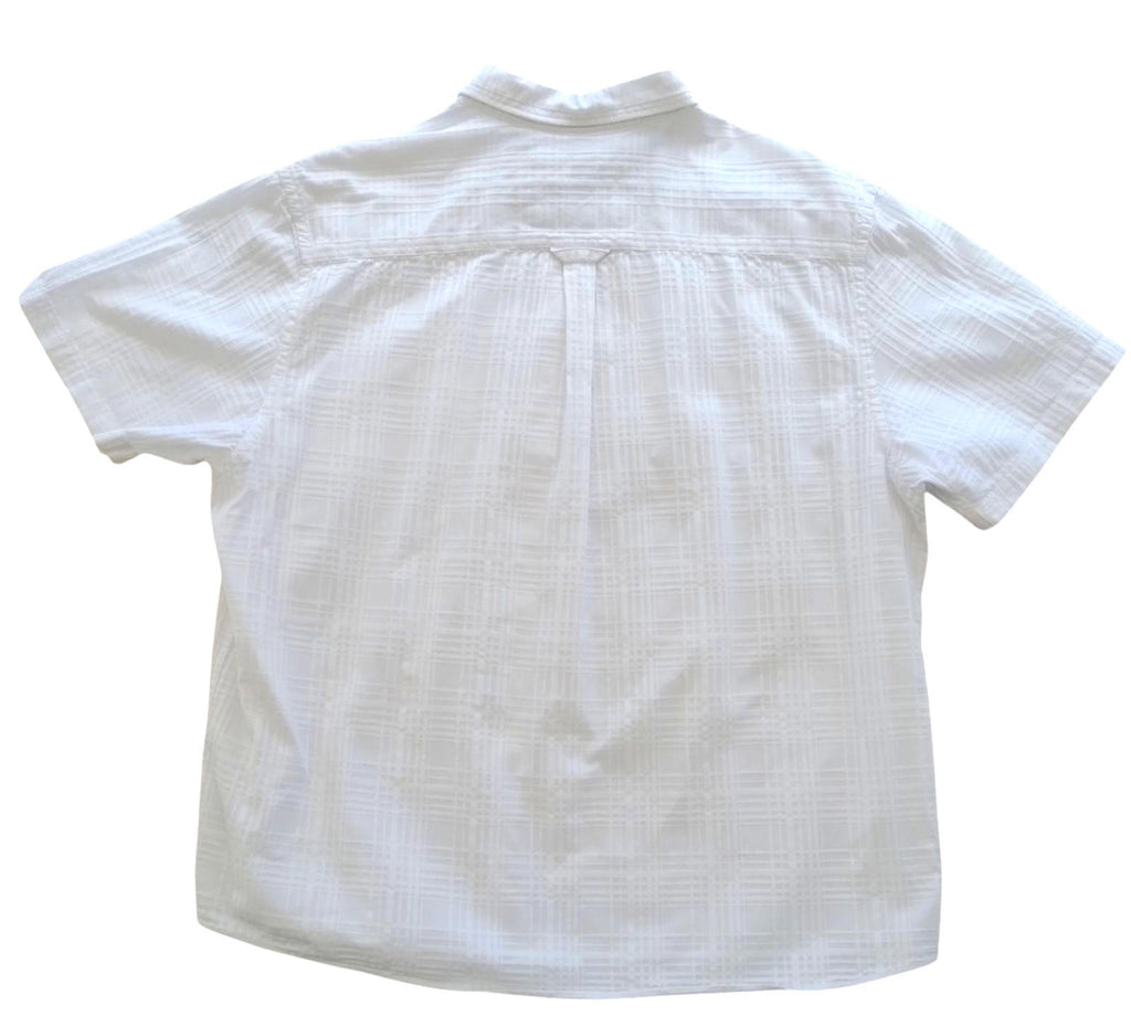 Maine New England Shirt Short Sleeve White 100% Cotton Pocket Men's UK Size XL