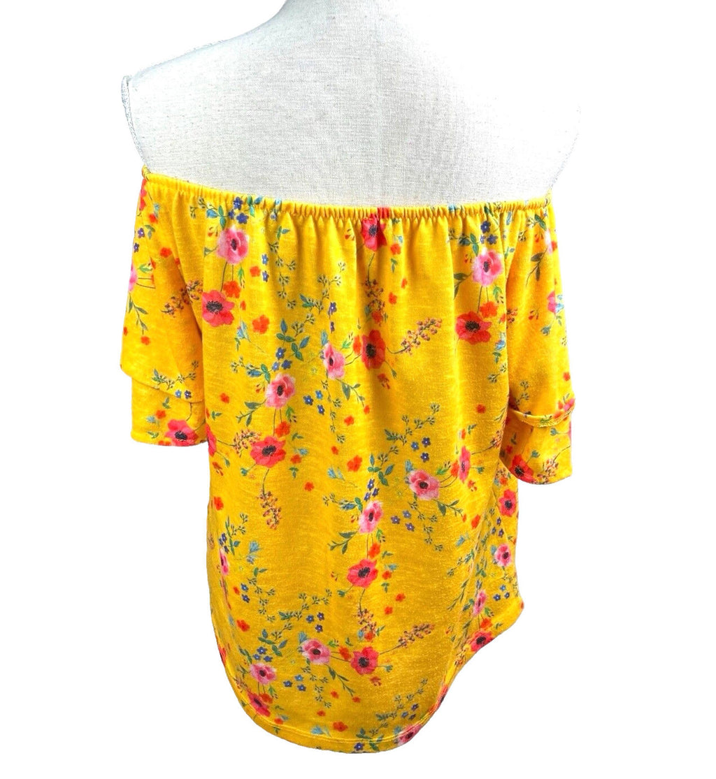 George Blouse Floral Top Off The Shoulder Women's UK Size 16