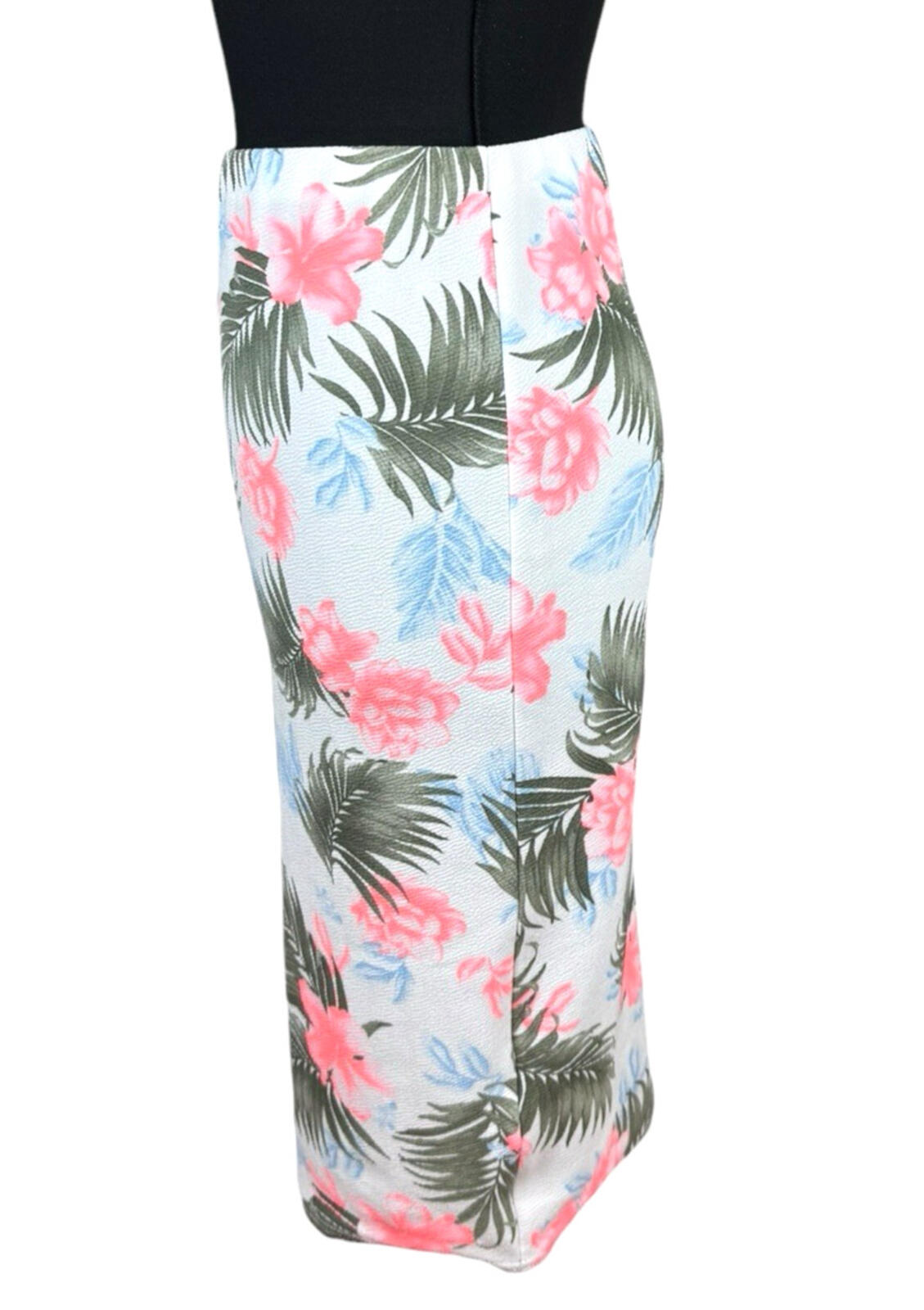 New Look Pencil Skirt Women's UK Size 10 High Waist Stretch Tropical Print
