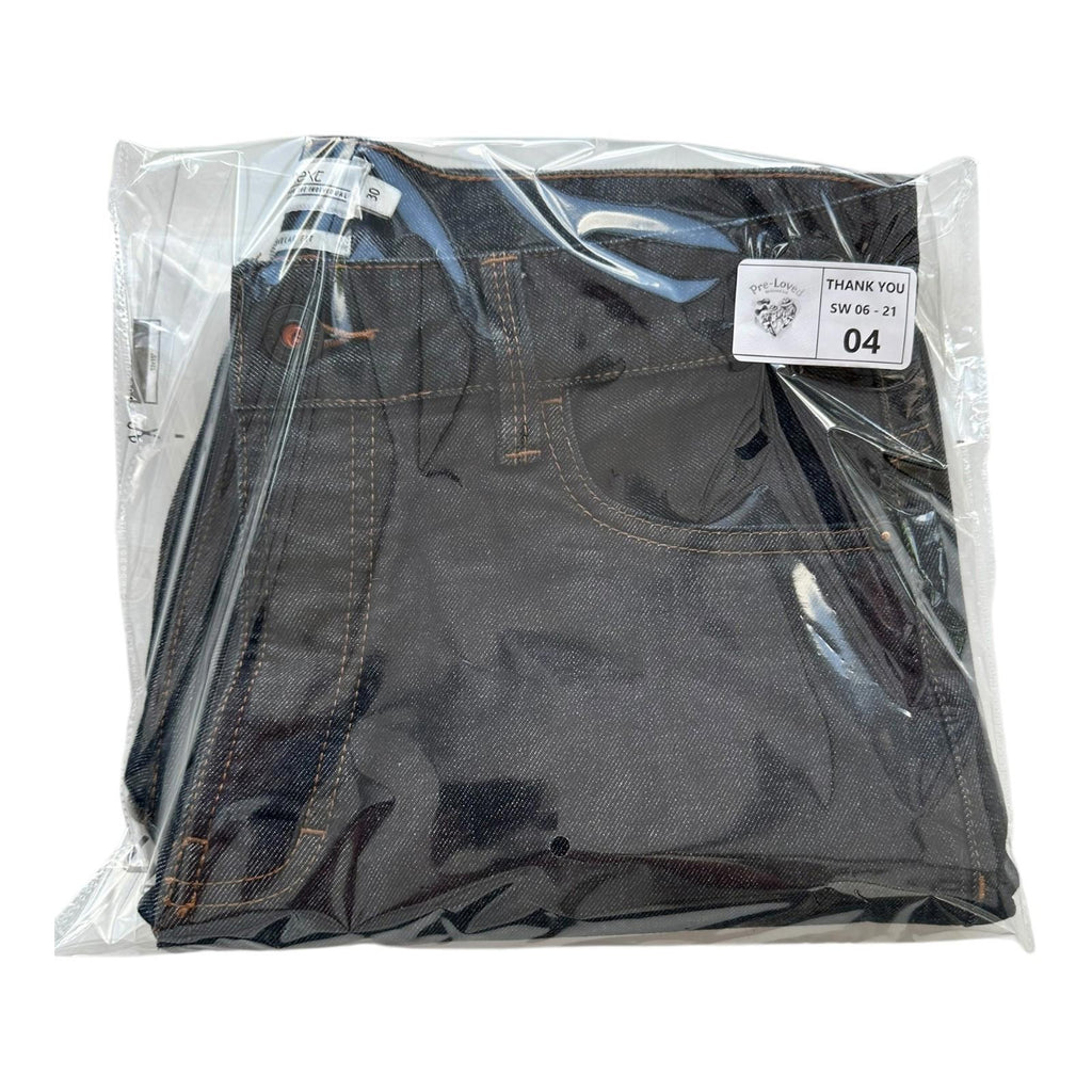 Next Denim Shorts Men's UK Size 30" W Regular Fit Navy Blue Button Front Rolled Cuffs