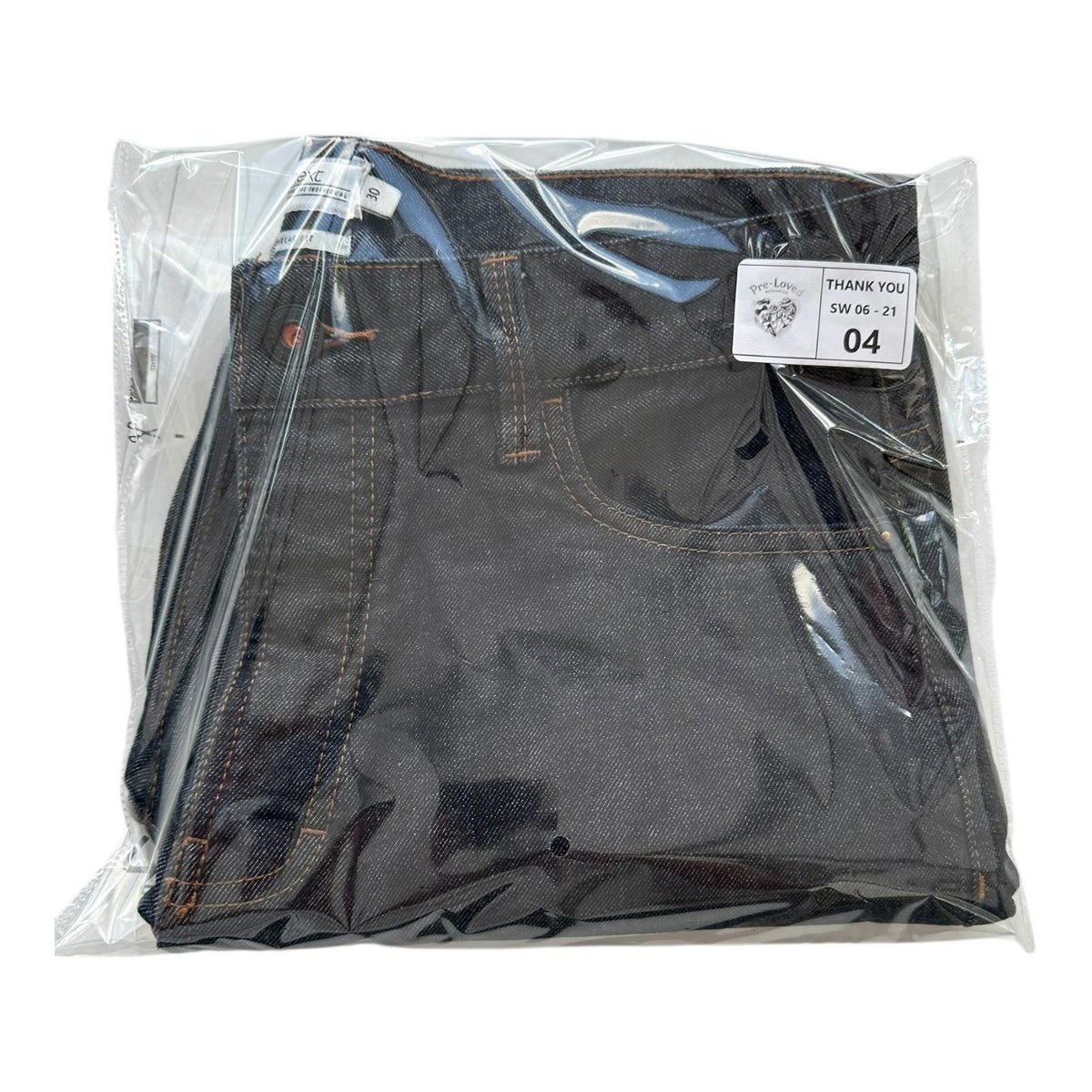 Next Denim Shorts Men's UK Size 30" W Regular Fit Navy Blue Button Front Rolled Cuffs