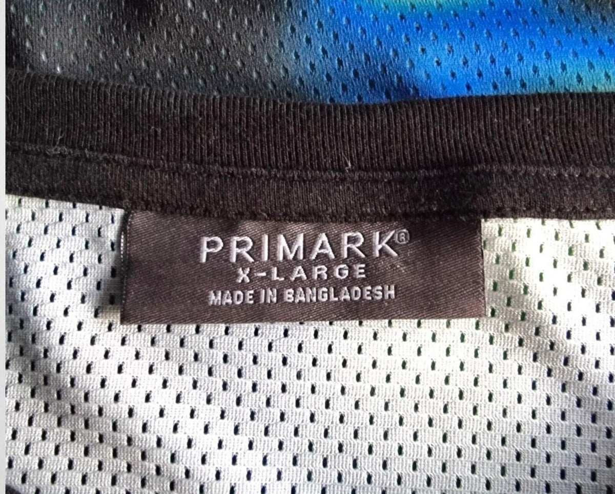 Primark T-shirt Psychedelic Mesh Paint Spill Men's UK Size XL