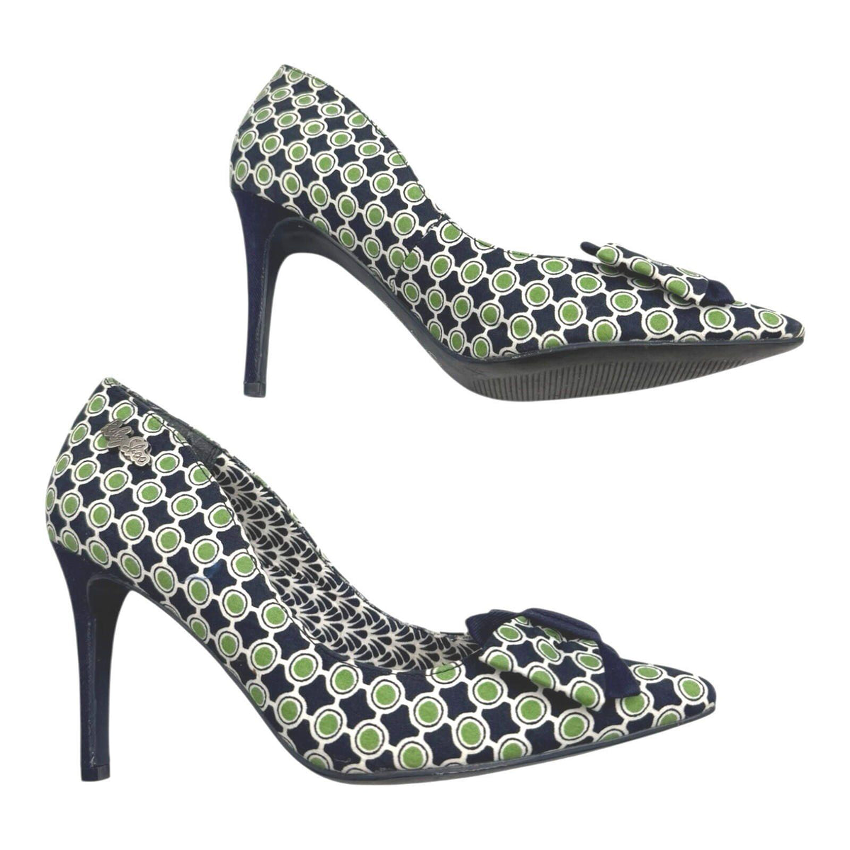 Ruby Shoo Navy Ruby Shoo Dorothy Stiletto Shoes Women's UK Size 3 Pointed Toe Bow Front