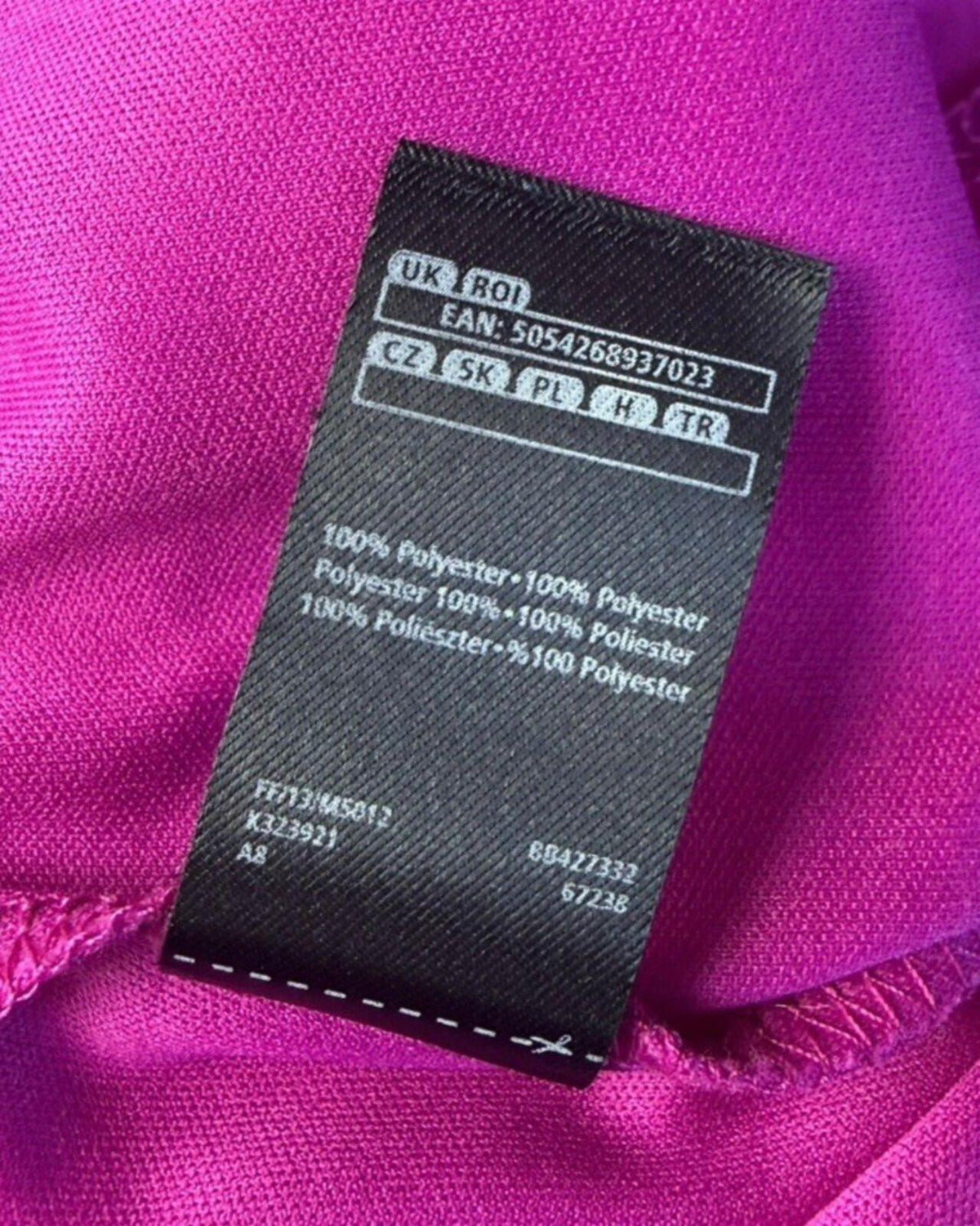 F&F Pleated Camisole Top Women's UK Size 8 Smocked Sleeveless Bright Pink