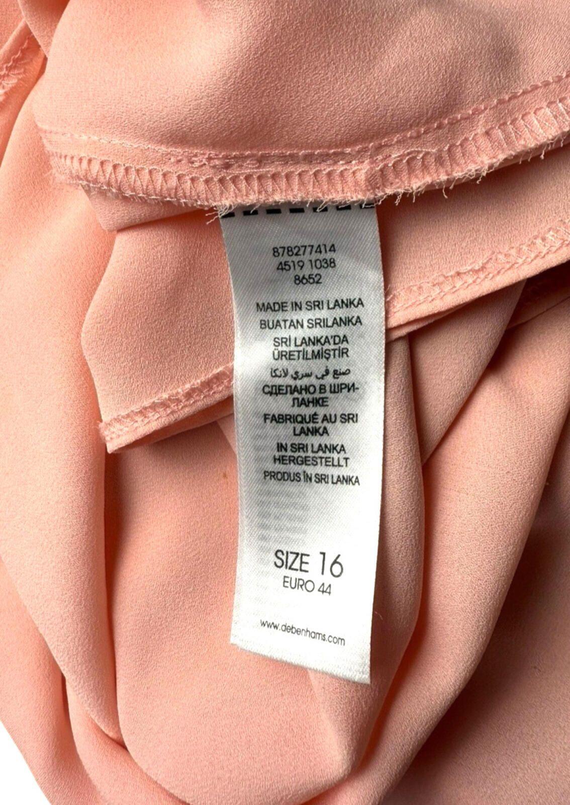 Principles by Ben De Lisi Blouse Top Women's UK Size 16 3/4 Sleeve Pale Pink