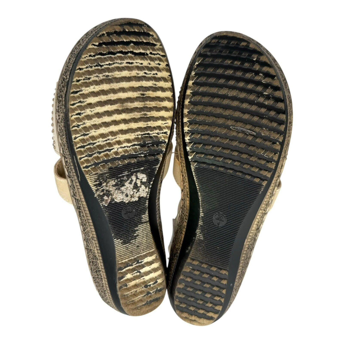 Softlites Tan Softlites Sandals Elasticated Diamante Low Heel Cushioned Gladiator Beige Gold