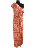 Next Strapless One Shoulder Maxi Dress Women’s UK Size 16 Orange