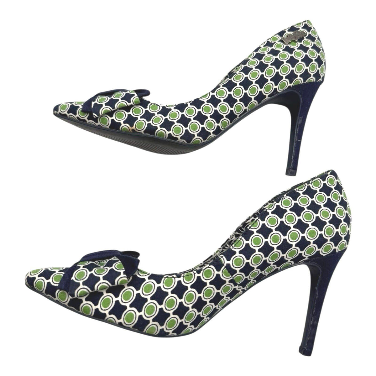 Ruby Shoo Navy Ruby Shoo Dorothy Stiletto Shoes Women's UK Size 3 Pointed Toe Bow Front