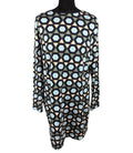 H&M Long Sleeve Mini Dress Women's UK Size M Geometric Retro Print